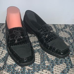 ARA Womens Black Patent Leather  Loafers SZ 8.5